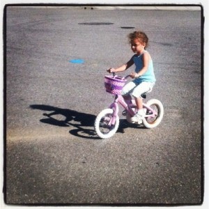 Girl on bike